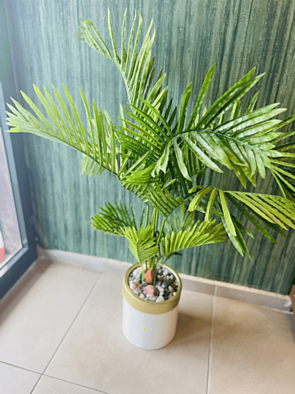  Gaziantep Çiçekçi - Metal Saksıda Yapay Areka Çiçeği