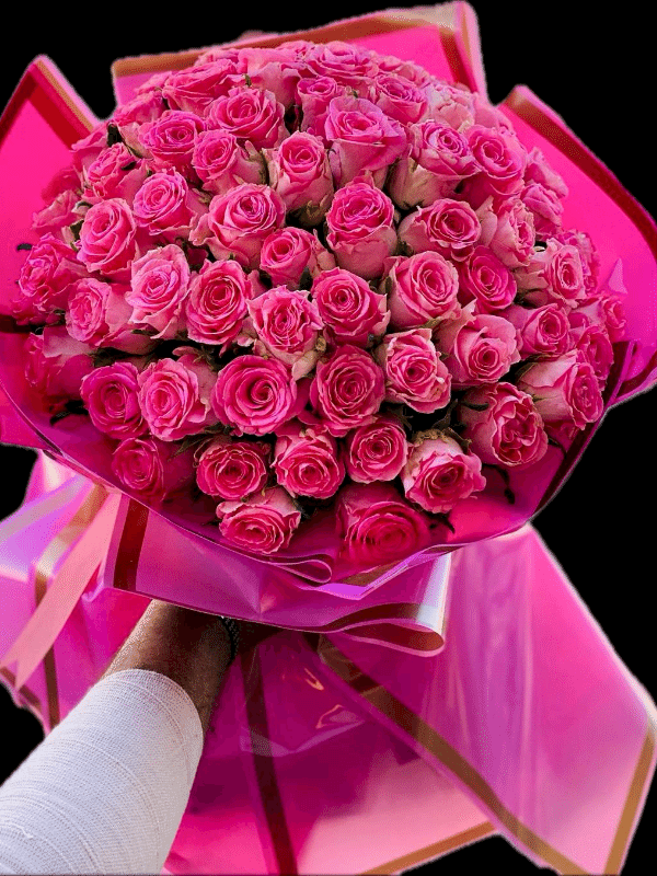  Gaziantep Çiçek Gönder - 52 Adet Pembe İthal Gül Buketi