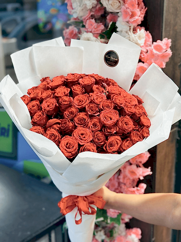  Gaziantep Çiçekçi - 52 Adet Canlı Gül Buketi