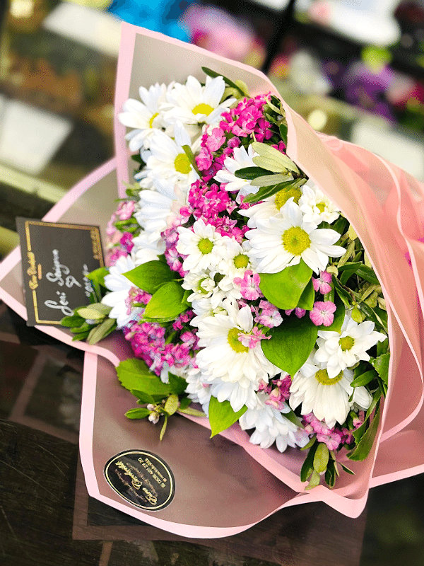  Gaziantep Çiçekler - Beyaz & Pembe Uyumu tasarım