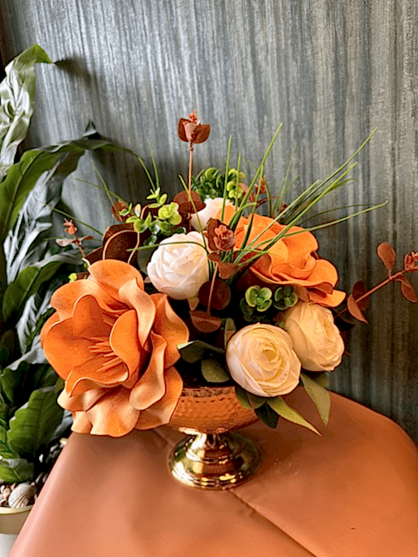  Gaziantep Çiçek Gönder - Metal Vazoda  Yapay Çiçek