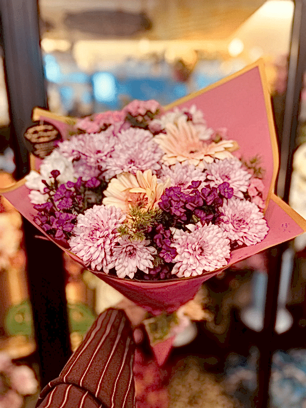  флорист в Газиантепе - Розовый букет  сезонных цветов