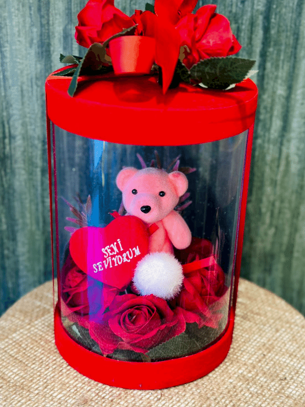  Gaziantep Çiçekler - Şeffaf Kutuda Tasarım