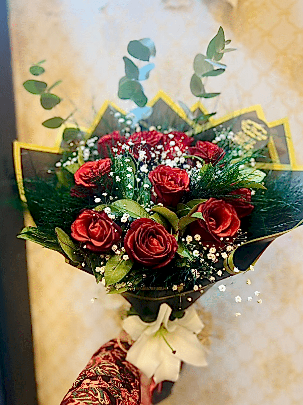  Gaziantep Çiçekler - 10 Lu Kırmızı Gül Buketi