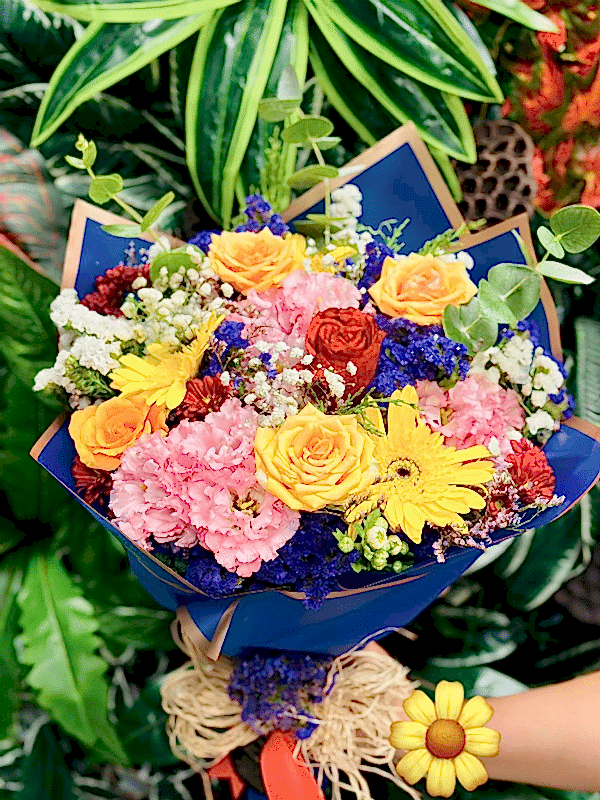 Gaziantep Çiçekçiler - 5 Renkli Karışık Mevsim Buketi 