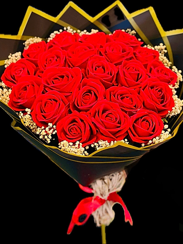  Gaziantep Çiçekçiler - 21 Li Kırmızı Yapay Gül Buketi