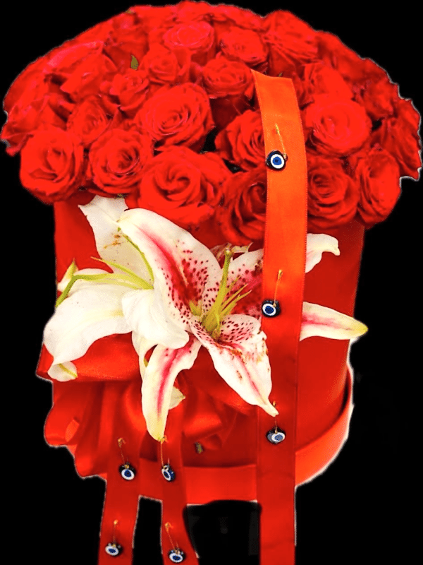  Gaziantep Florists - Live rose arrangement IN box OF 41