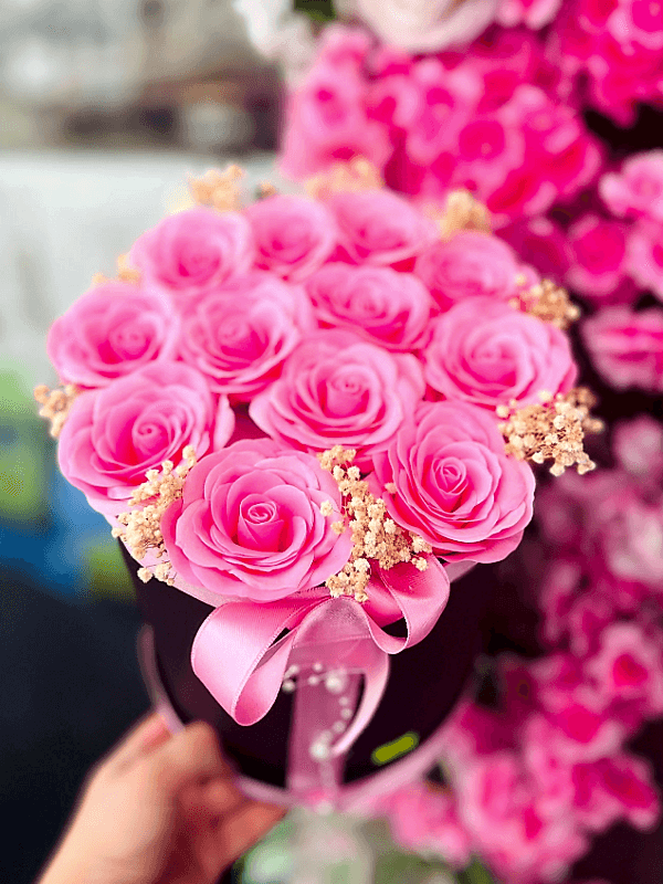  Gaziantep Çiçekler - Kutuda Pembe Gül 