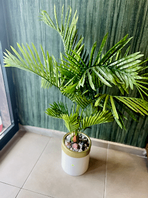  Gaziantep Çiçekçi - Metal Saksıda Yapay Areka Çiçeği