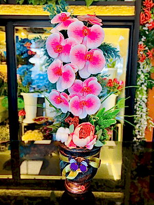  Gaziantep Çiçekler - Pembe Yapay Orkide Arajmanı