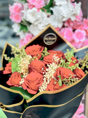  Gaziantep Çiçek Gönder - 11 Adet Canlı Kırmızı Gül Buketi