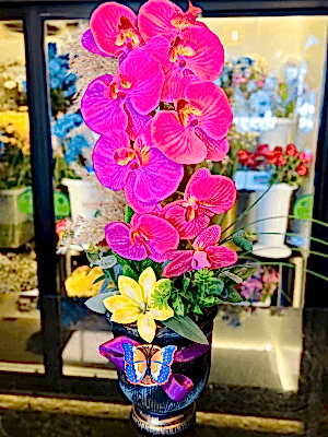  Gaziantep Çiçekçi - Fuşya Rengi  Yapay Orkide