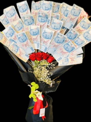  Gaziantep Çiçekçi - Vip Ürün Gerçek Paralı Kırmızı Güllü Buket