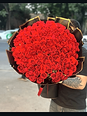  Gaziantep Çiçekçi - 101 Adet Canlı Gül Buket